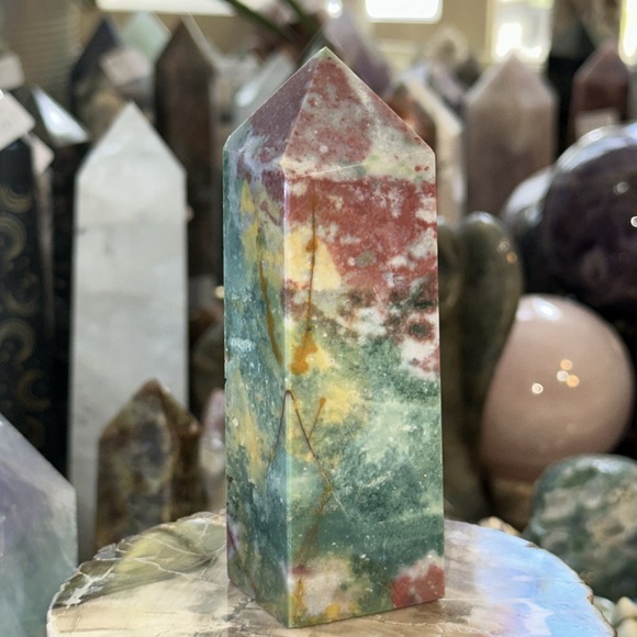 Ocean Jasper 4 Sided Crystal Point! - Picture 4 of 5